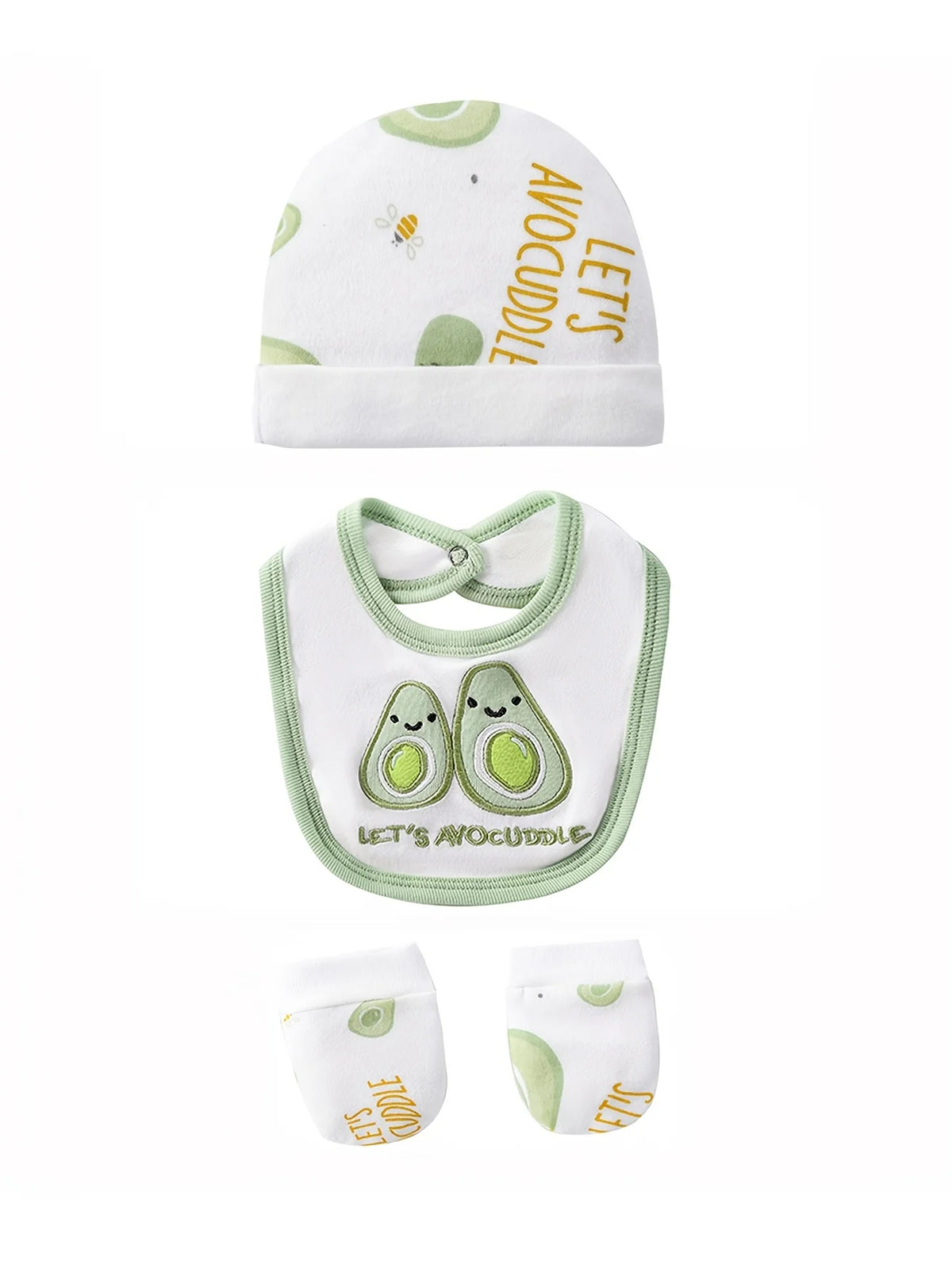 Newborn Baby Cotton Essentials Set With Bodysuit Romper And Hat