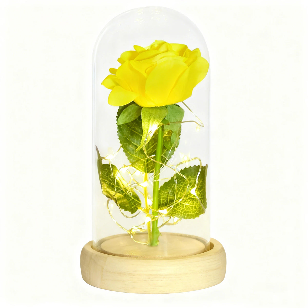 Ainyrose Beauty And The Beast Eternal Rose Glass Dome Decor