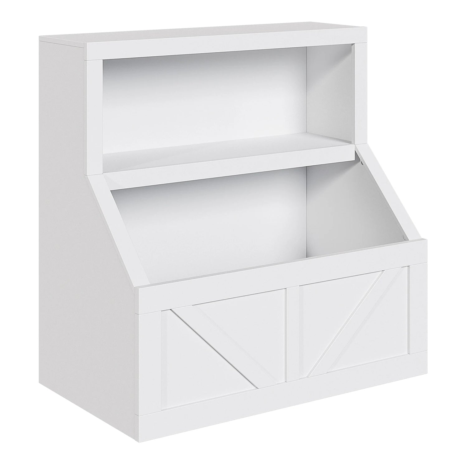 Wooden Kids Bookshelf With Cubby Toy Storage Organizer For Playroom
