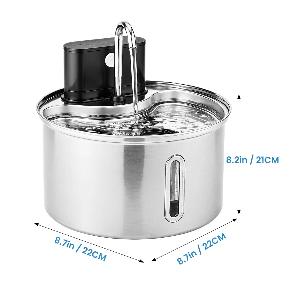 Cityflee Smart Stainless Steel Cat Water Fountain Dispenser