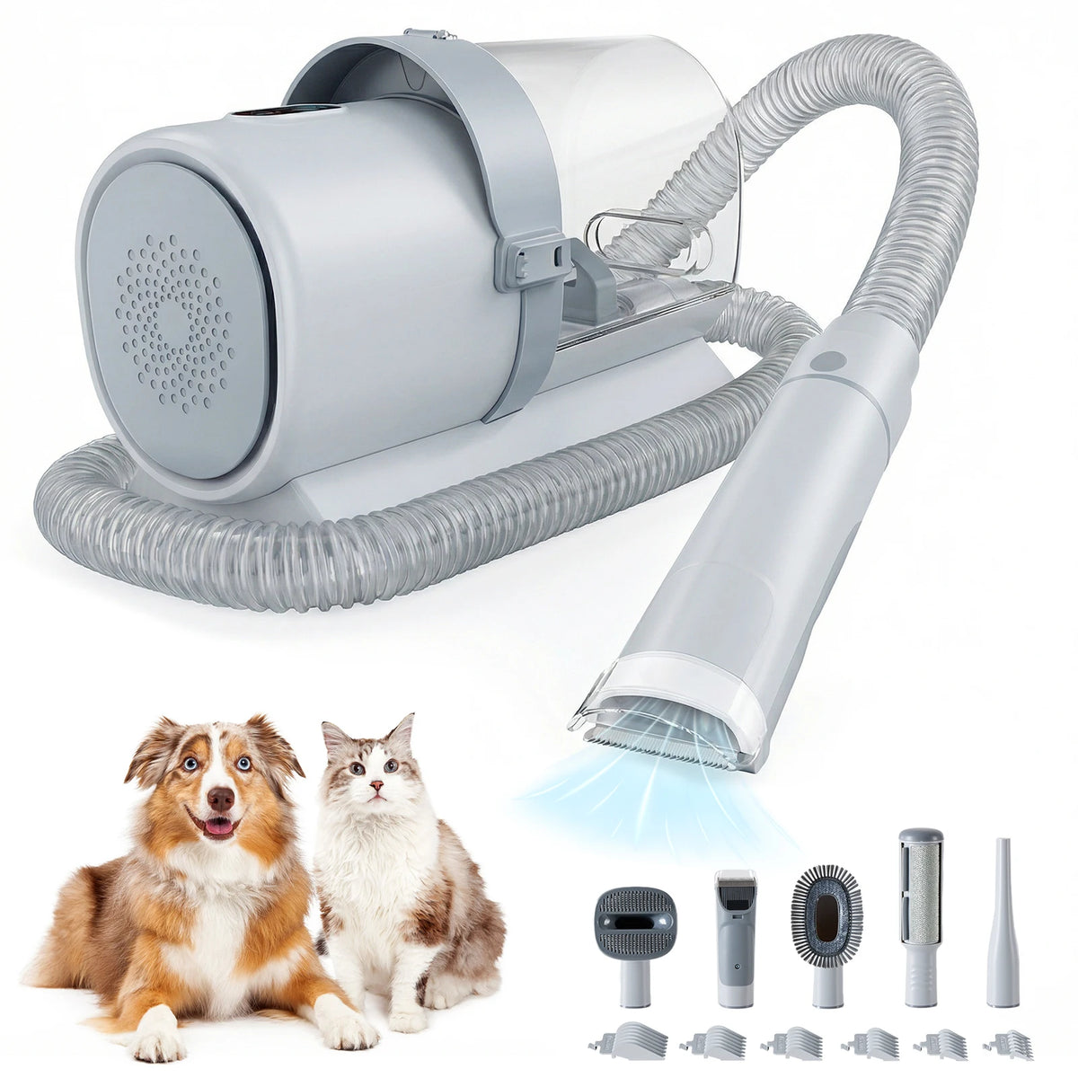 JHK Pet Grooming Vacuum Kit with Cordless Low Noise Clippers