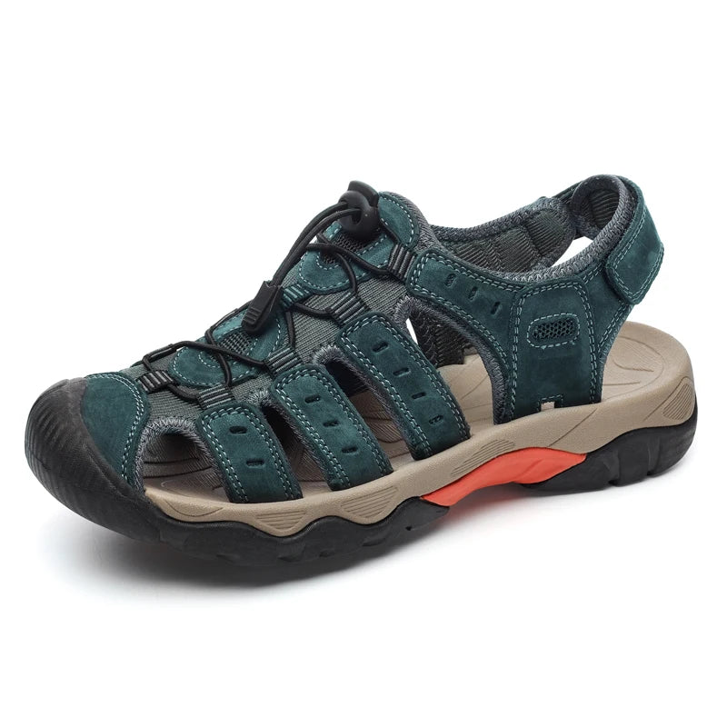 MIXIDELAI Men Sandals Genuine Leather Outdoor Rome Design
