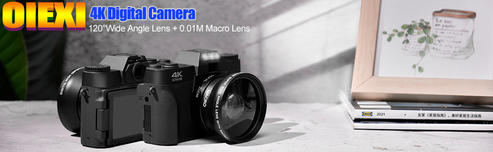 Focal Length 4K Camera For YouTube Vlogging With WiFi