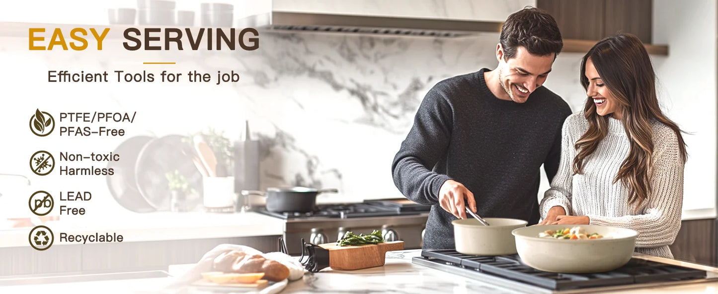 Astercook 21 Piece Pots And Pans Set Nonstick Cookware