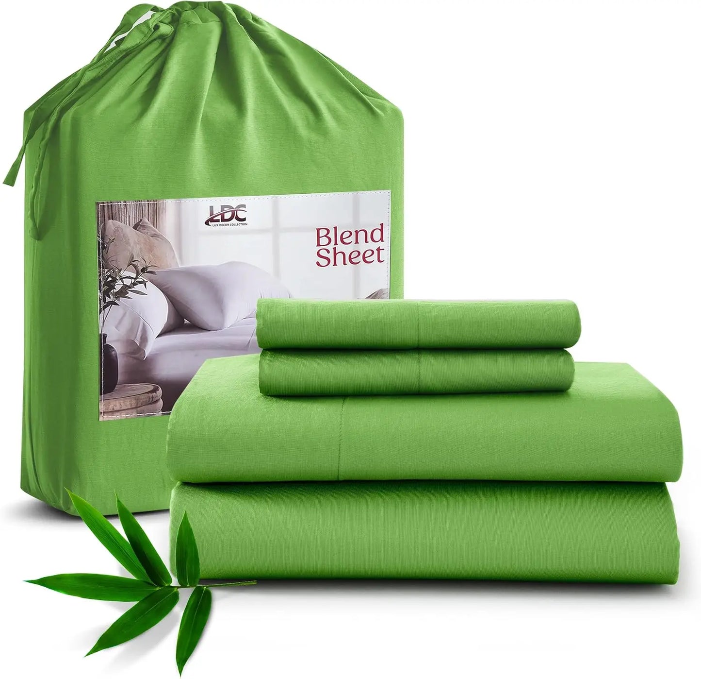 LDC Lux Decor Bamboo Rayon Bed Sheet Set Soft Hotel Luxury Bedding