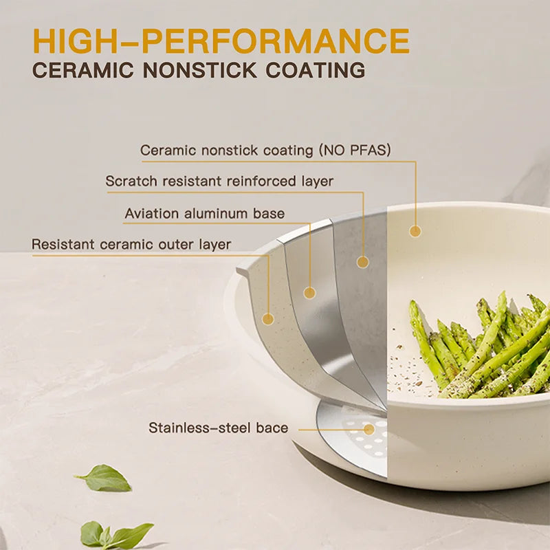 Astercook 21 Piece Pots And Pans Set Nonstick Cookware