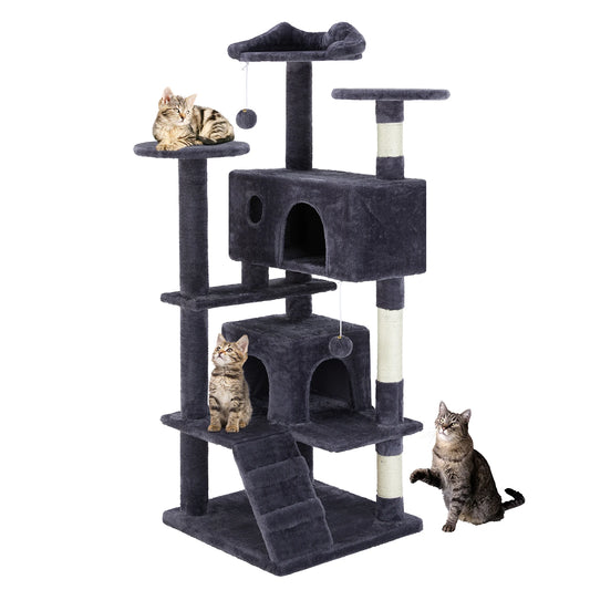 JHK Four-Level Cat Tree Tower Play House With Sisal Scratching