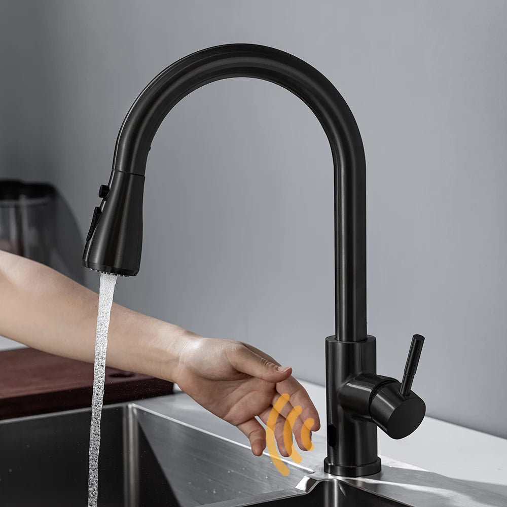 DQOK Touchless Pull Out Kitchen Faucet With Infrared Sensor