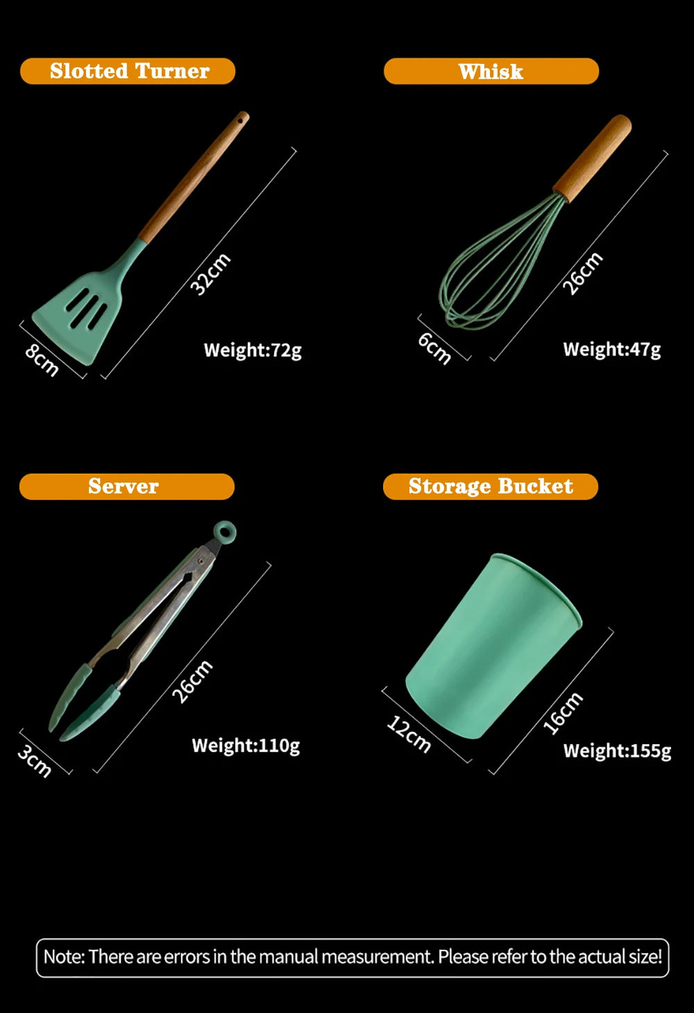 Feature Silicone Utensils Set Nonstick Spatulas Handles