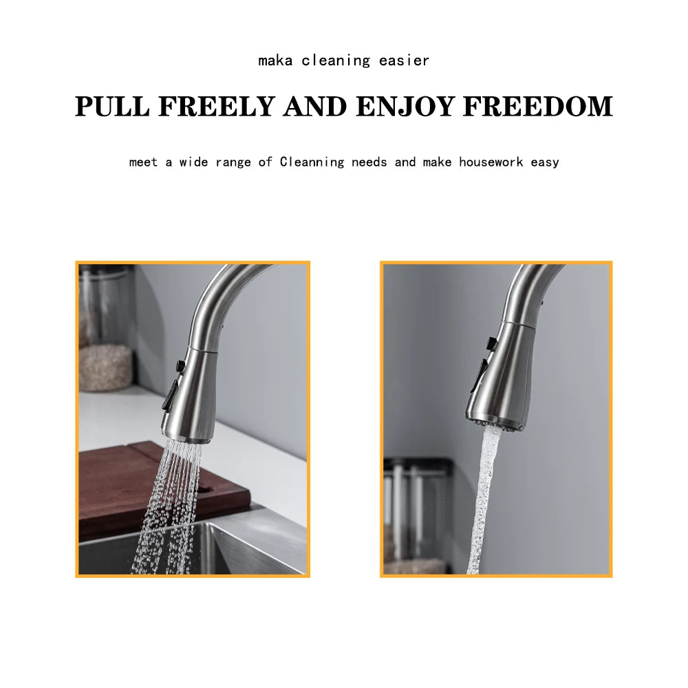 DQOK Touchless Pull Out Kitchen Faucet With Infrared Sensor