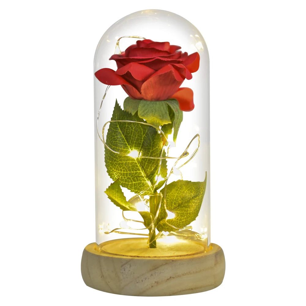 Ainyrose Beauty And The Beast Eternal Rose Glass Dome Decor