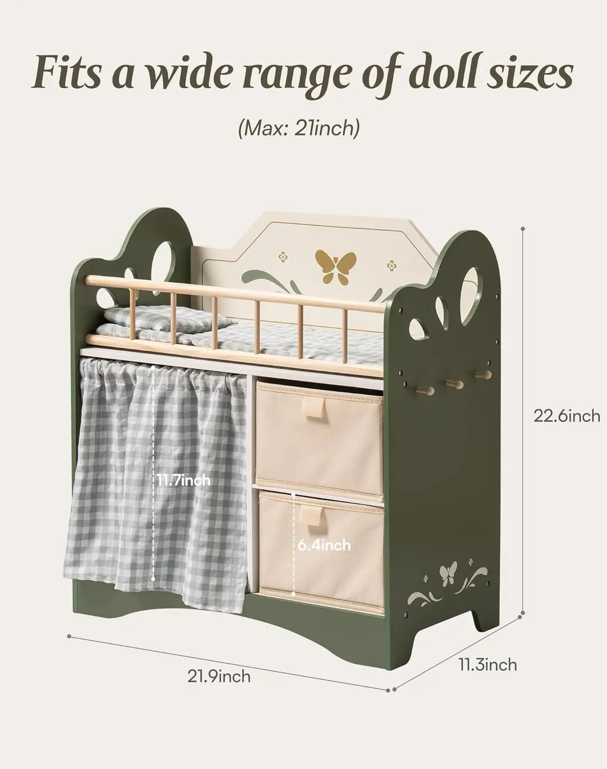 Rolife Robotime Robud Doll Bed With Storage And Bedding
