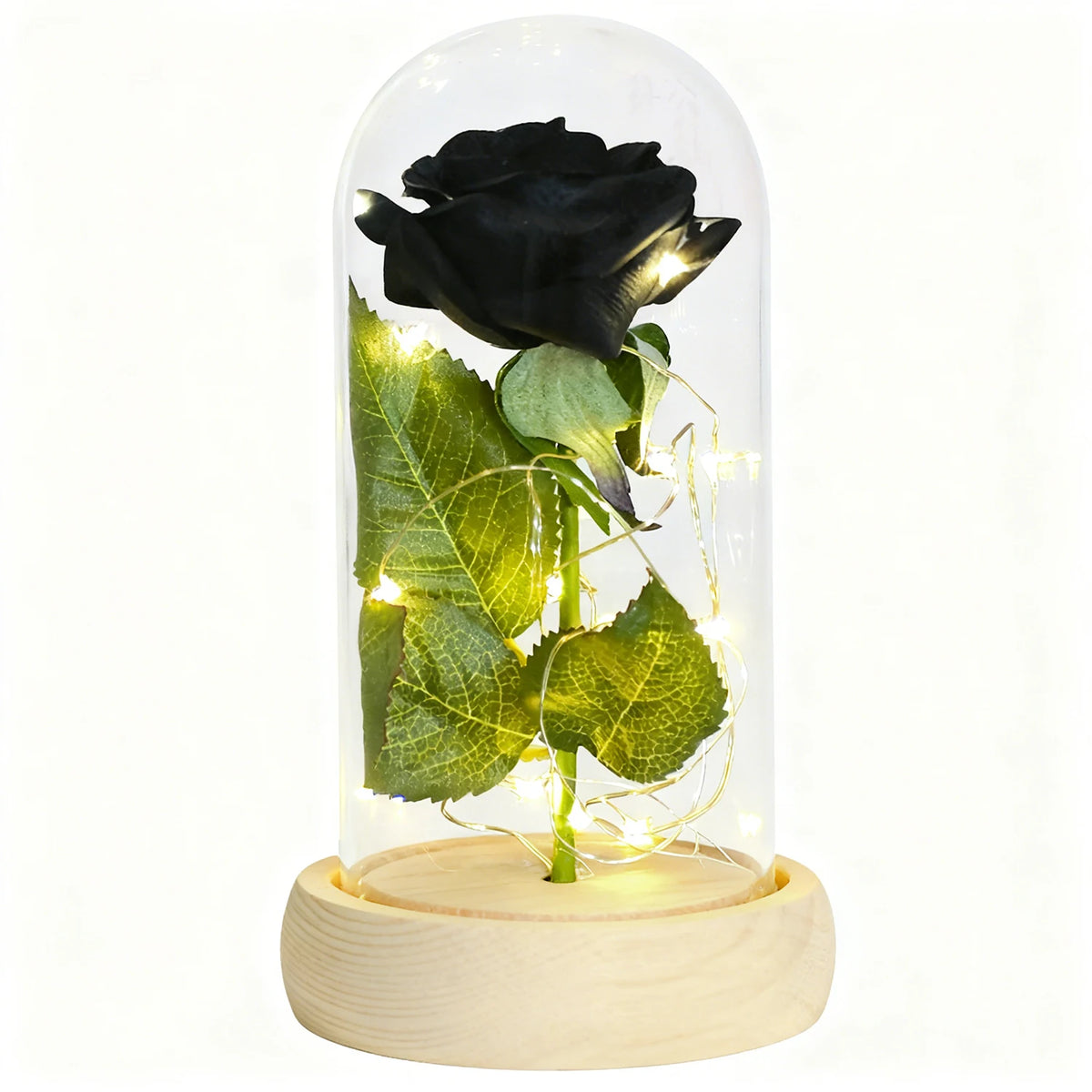 Ainyrose Beauty And The Beast Eternal Rose Glass Dome Decor