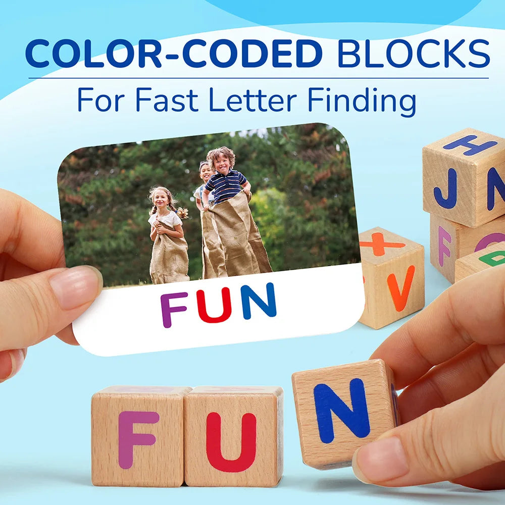 Spelling Games With Flash Cards Montessori Letter Matching For Kids