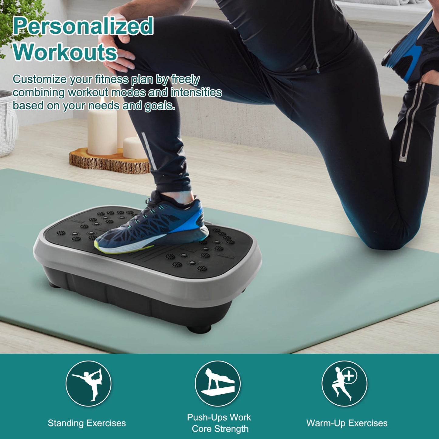 H Vibration Plate Exercise Machine For Fat Burning Fitness