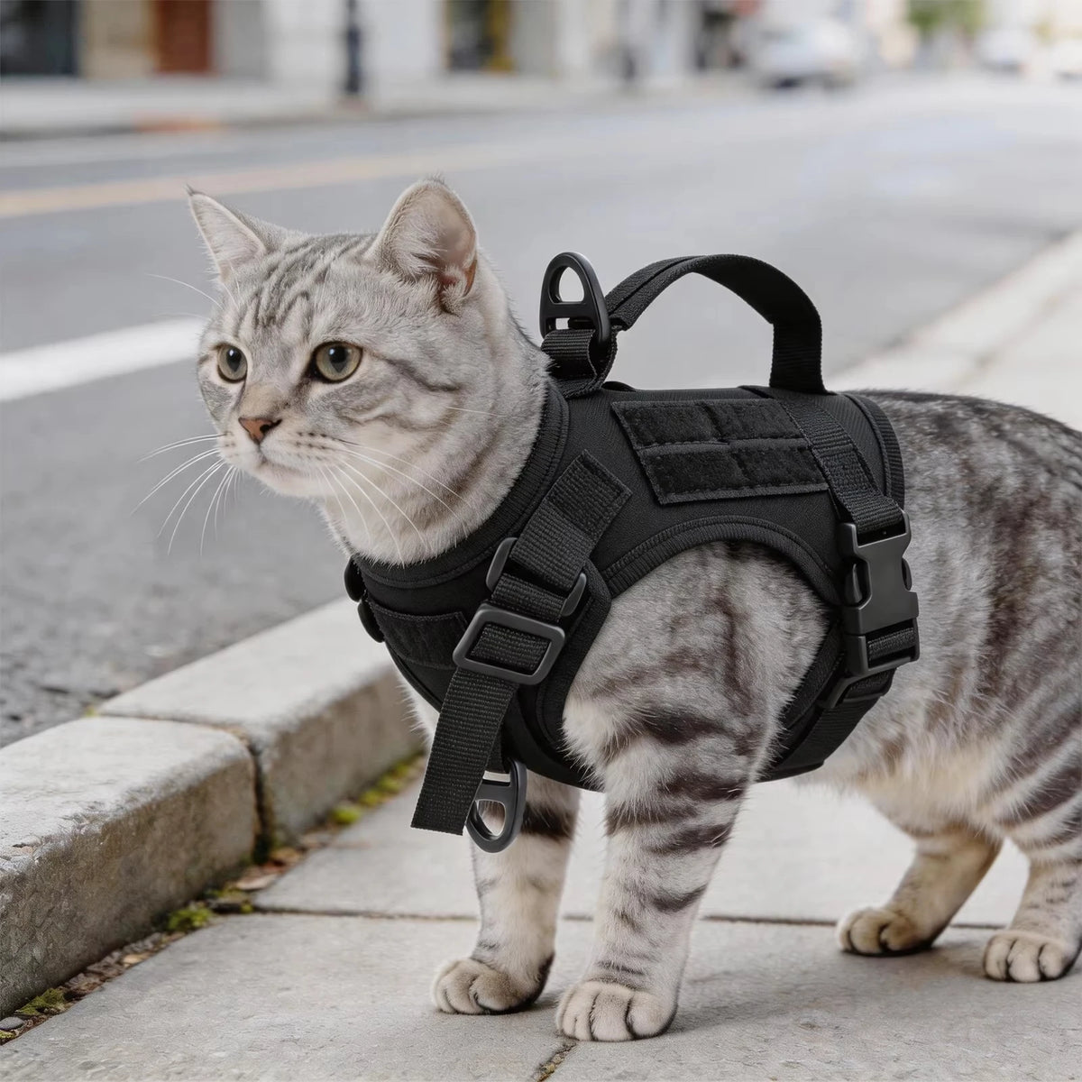 Tactical Cat Harness and Leash Set