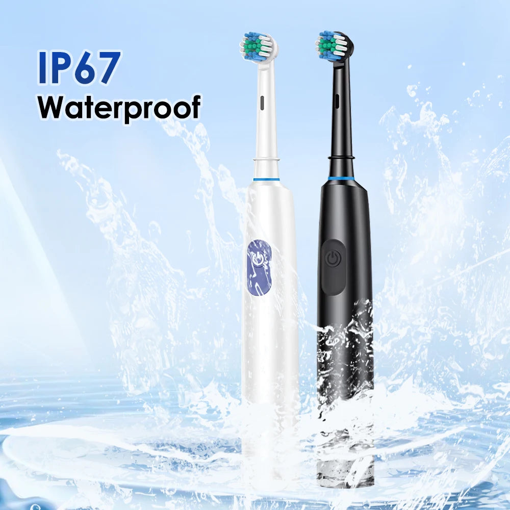 AFDEAL Rotating Electric Toothbrush With 4 Heads And 5 Modes
