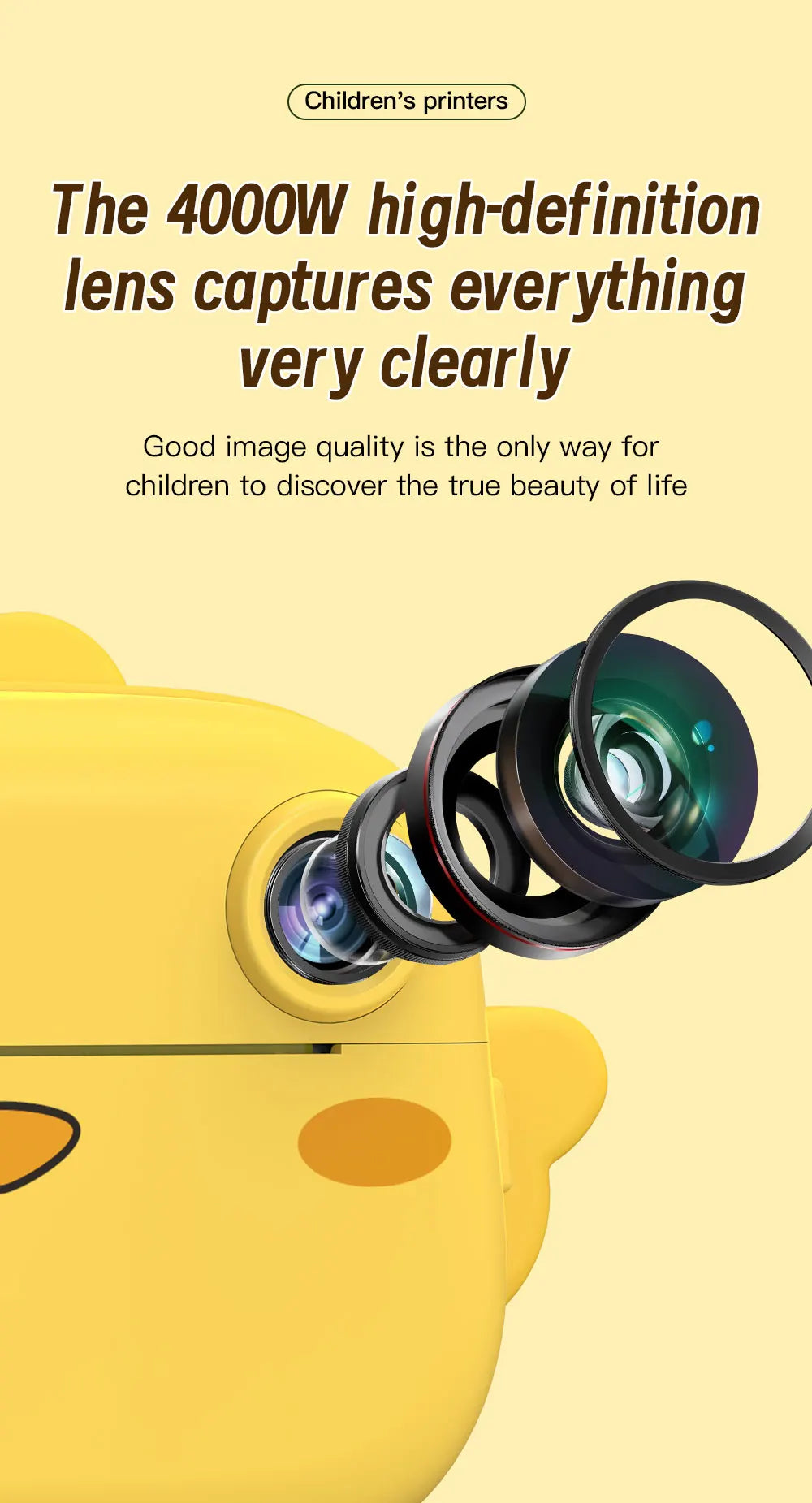 Kids Instant Print Camera 16G 1080P HD Photo Printer Gift