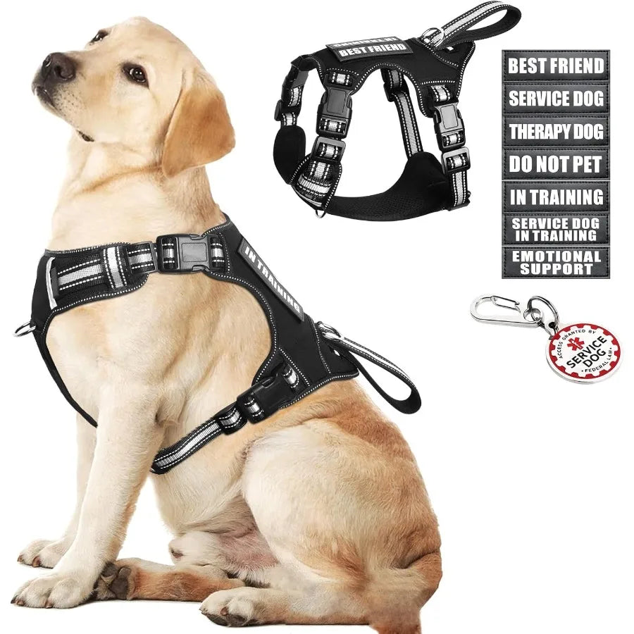 Hign Concerned Service Dog Vest No Pull Reflective Harness