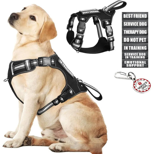 Hign Concerned Service Dog Vest No Pull Reflective Harness