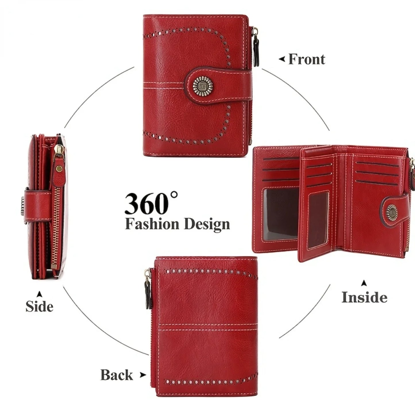 Sichuan RFID Anti Theft Women Wallet Multi Card Zipper