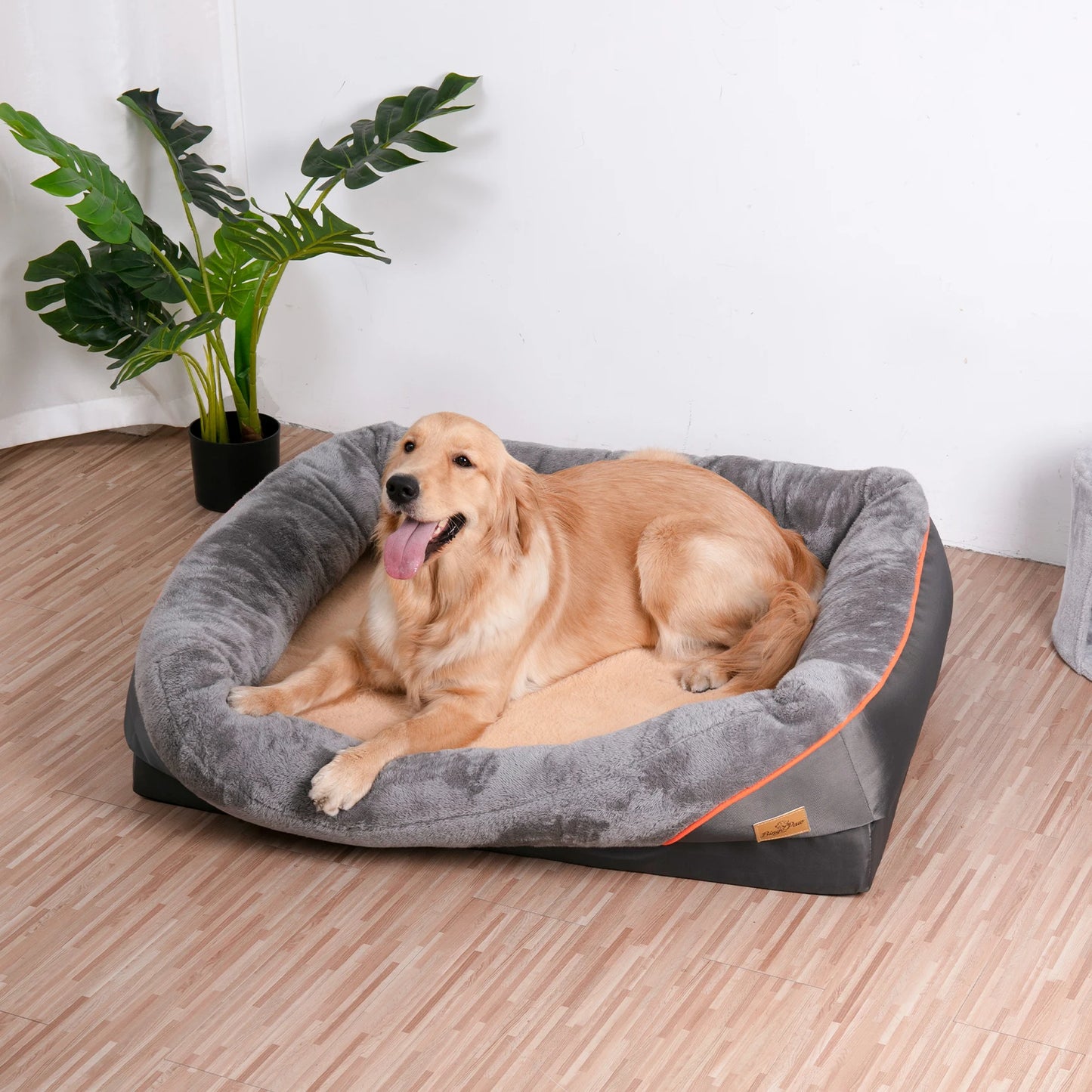 Bingopaw Orthopedic Dog Bed Memory Foam Bolstered Pet Sofa