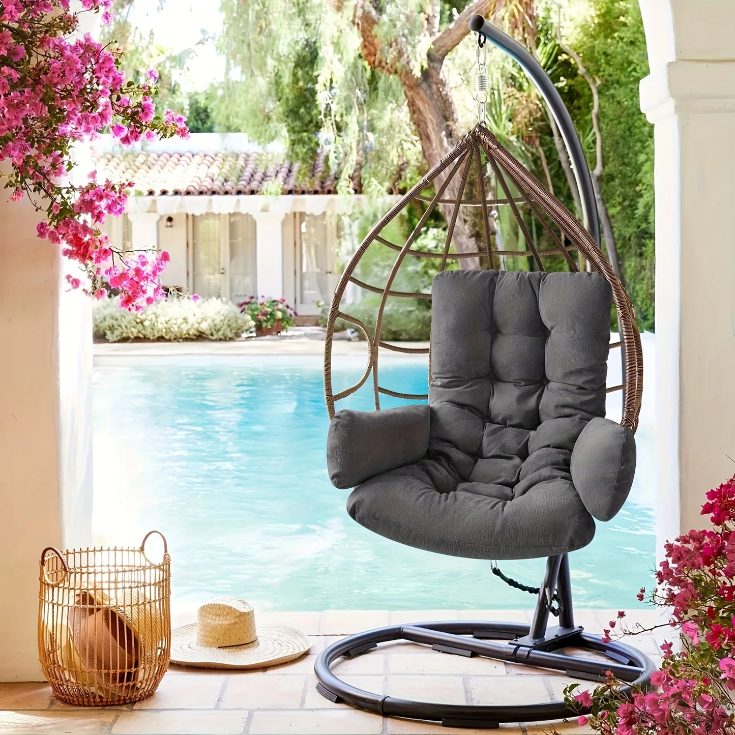 Egg Shaped Hammock Chair Cushion For Garden And Living Room