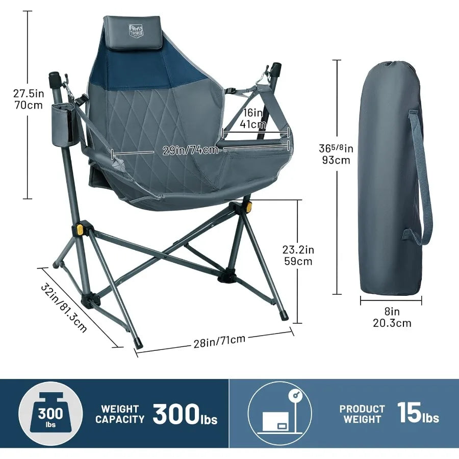 XMSJ Premium Weatherproof Portable Heavy Duty Folding Hammock Chair CampingOutdoors