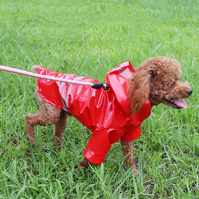 Waterproof Reflective Hooded Raincoat for Dogs and Cats