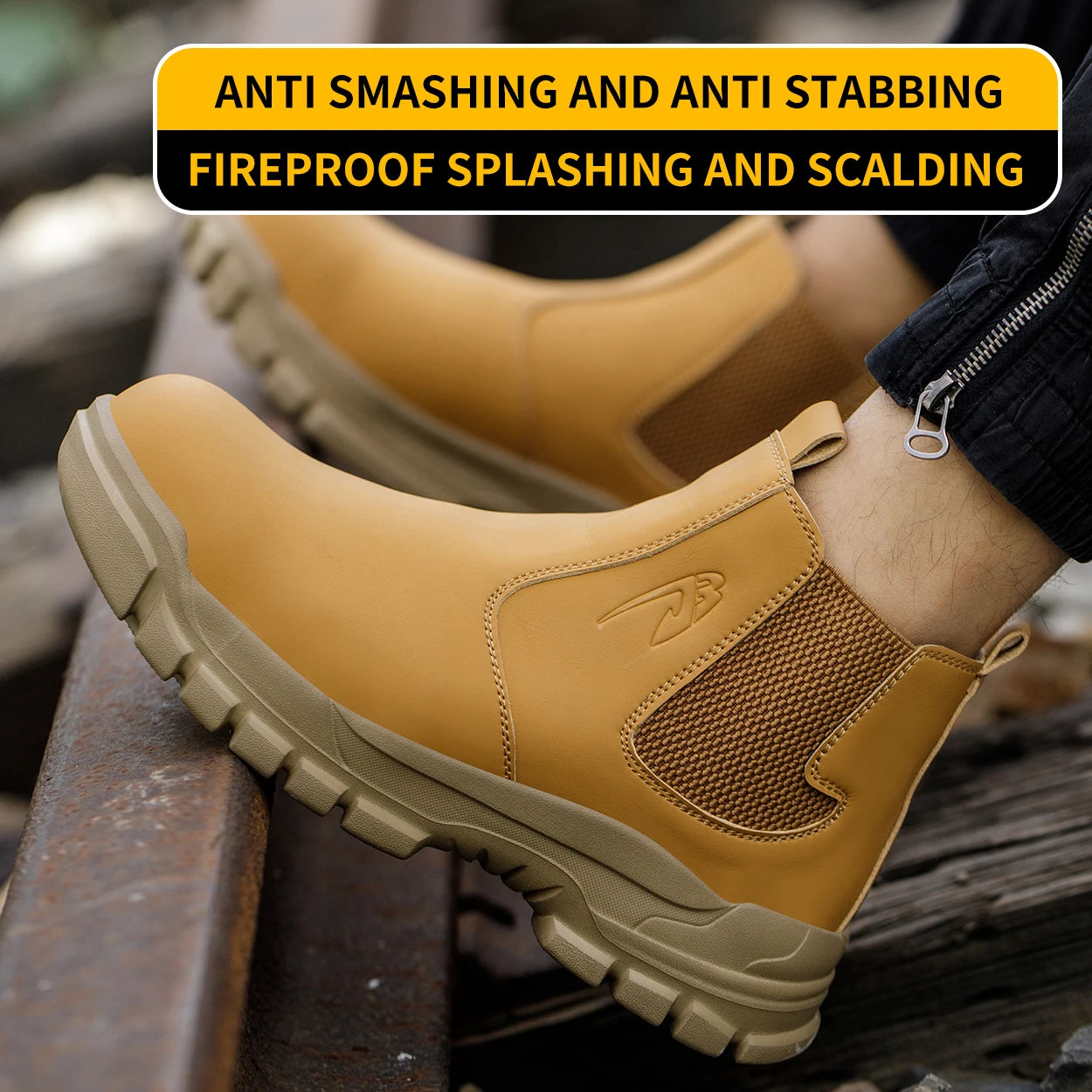 Kankeirr Waterproof Safety Boots Steel Toe AntiPuncture