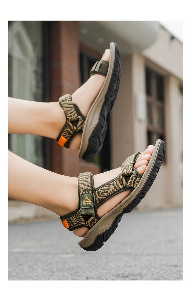 NBGAGA Men Lightweight Hiking Sandals Open Toe Beach Travel Shoes