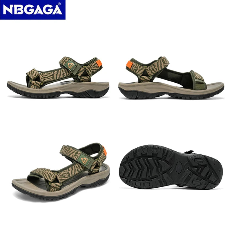 NBGAGA Men Lightweight Hiking Sandals Open Toe Beach Travel Shoes