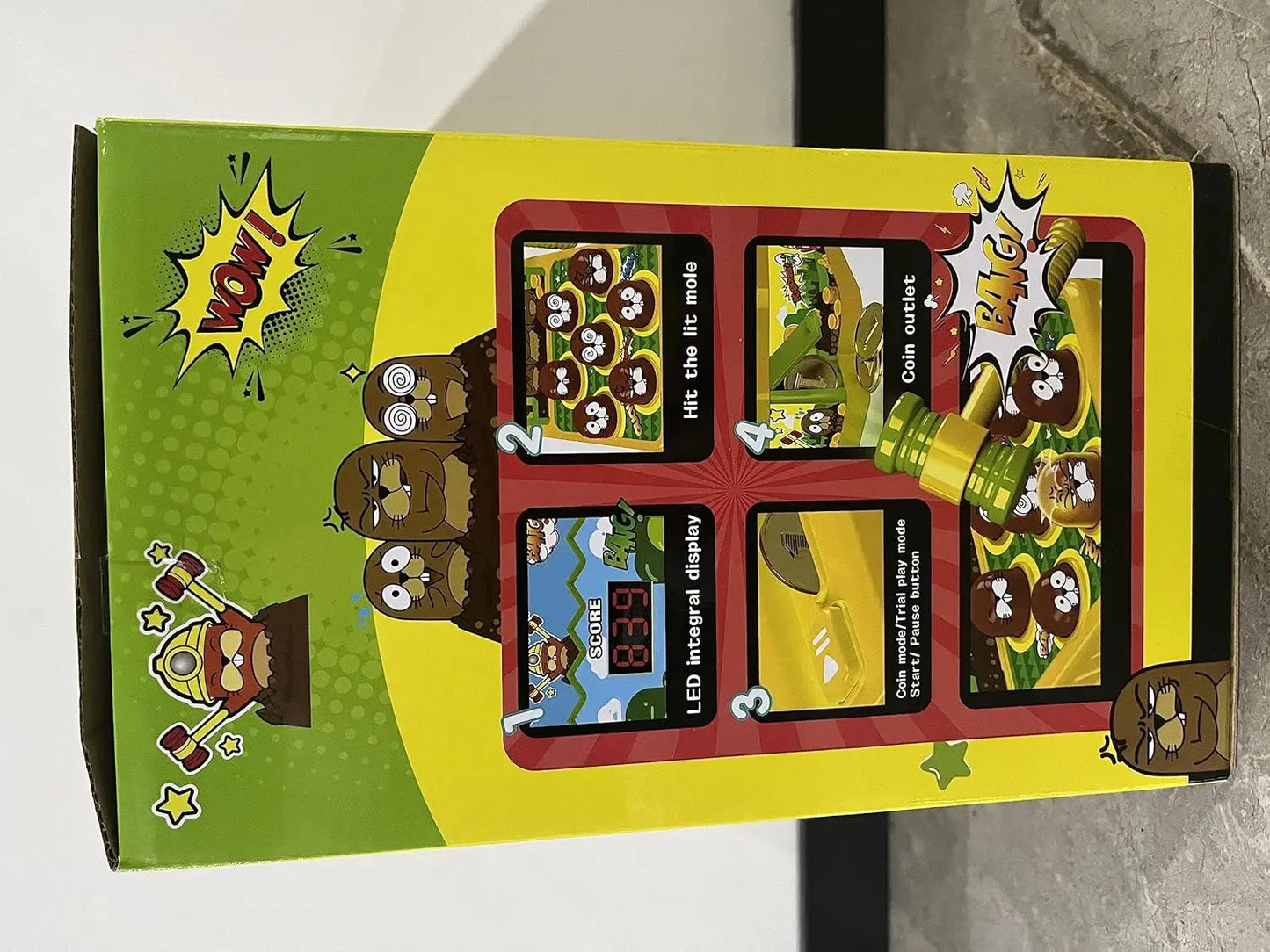 VATOS Mini Coin Operated Arcade Game Bank With 2 Hammers