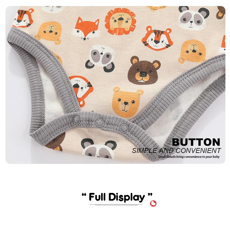 Summer Cartoon Baby Bodysuits 100 Percent Cotton Unisex