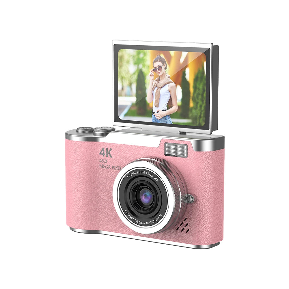 TAKEZERO 4K Digital Camera 48MP With 8X Zoom Flip Screen For Teens And Beginners