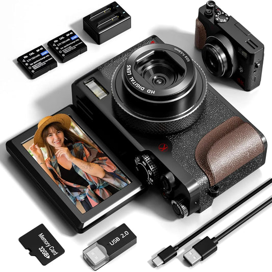 NBD 56MP 4K Autofocus Digital Camera With 32GB Card Bundle