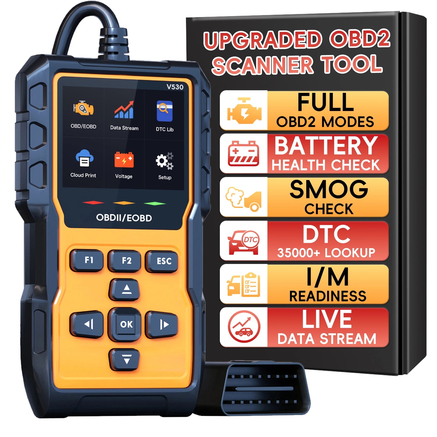 Hign-concerned OBD2 Scanner Diagnostic Tool Check Engine Codes Mode 6 8 Car Diagnostic Scan With Reset