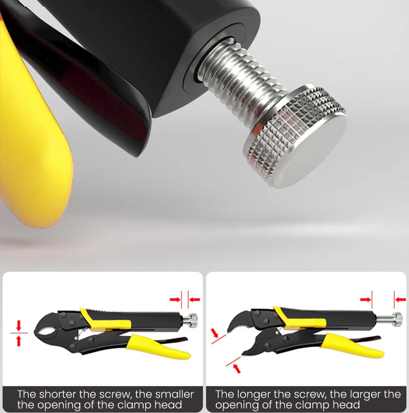 AIRAJ 5 Piece Locking Pliers Set Quick Release Curved Mouth