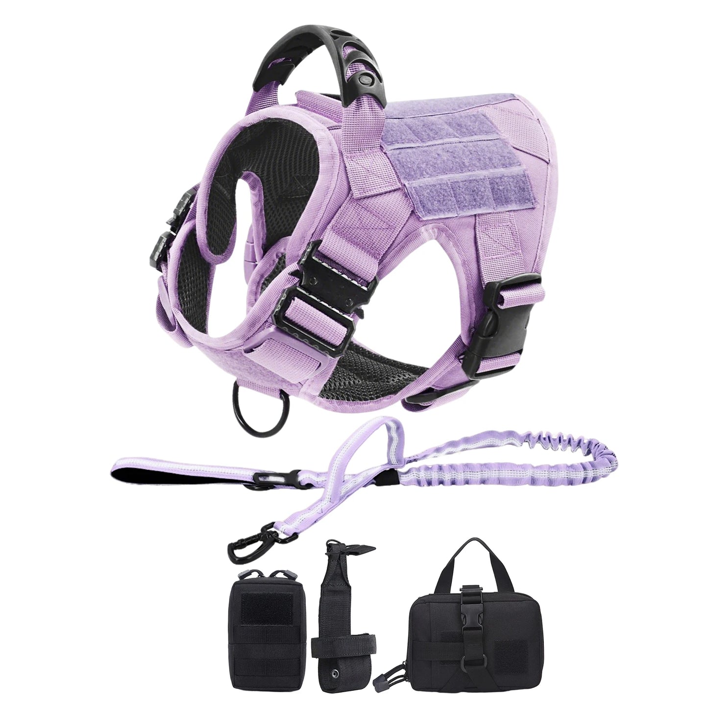 Petravel Dog Harness Tactical Training Vest Nylon Adjustable Camouflage Pattern