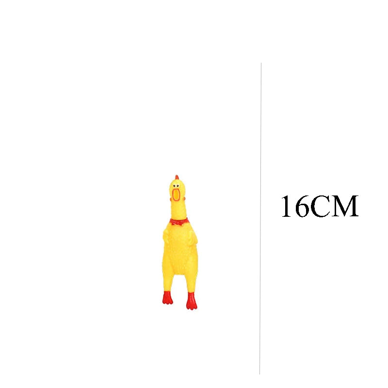 DKSTINYE Squeaky Chicken Dog Toy Rubber Chew Squeaker