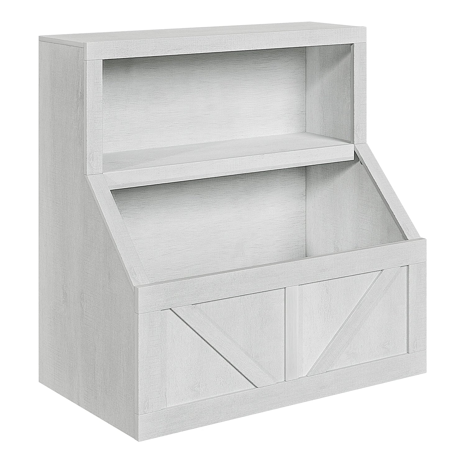 Wooden Kids Bookshelf With Cubby Toy Storage Organizer For Playroom