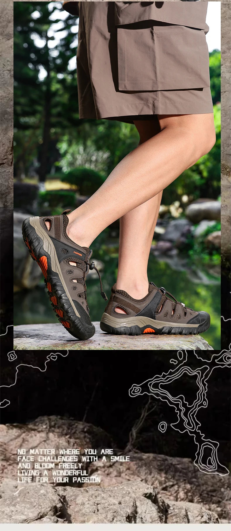 Sxfdneay Men Sandals Beach Shoes Breathable Anti Slip SlipOn