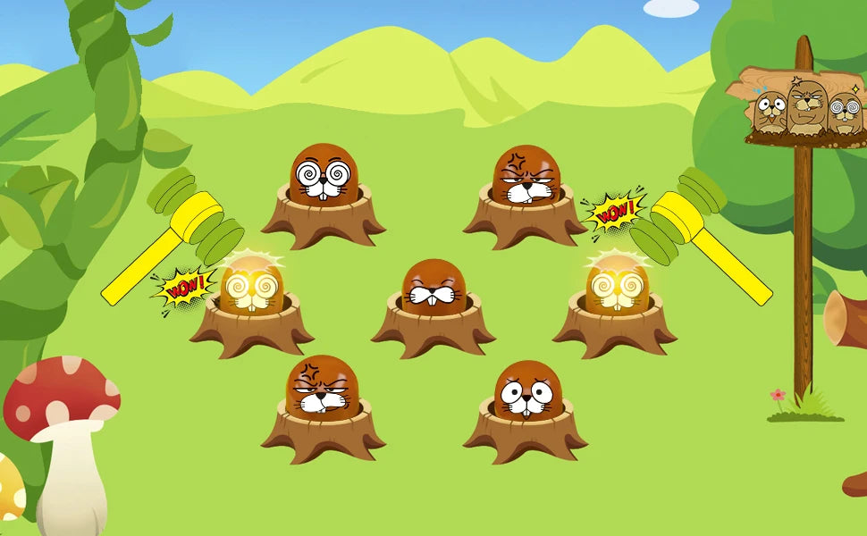 VATOS Mini Coin Operated Arcade Game Bank With 2 Hammers