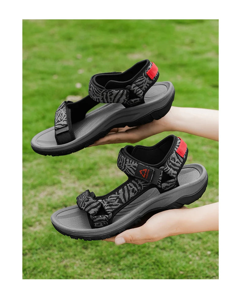 NBGAGA Men Lightweight Hiking Sandals Open Toe Beach Travel Shoes