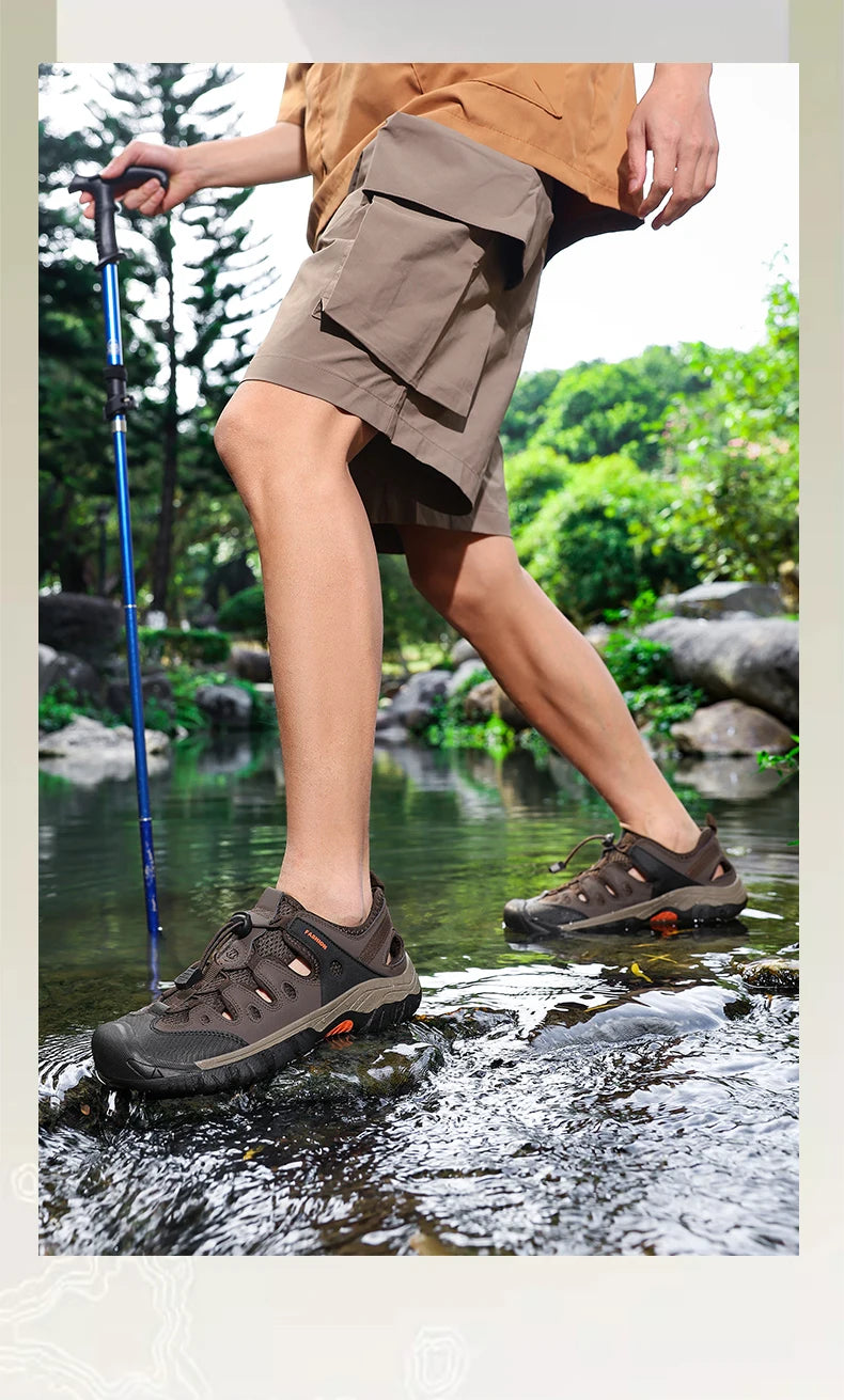 Sxfdneay Men Sandals Beach Shoes Breathable Anti Slip SlipOn