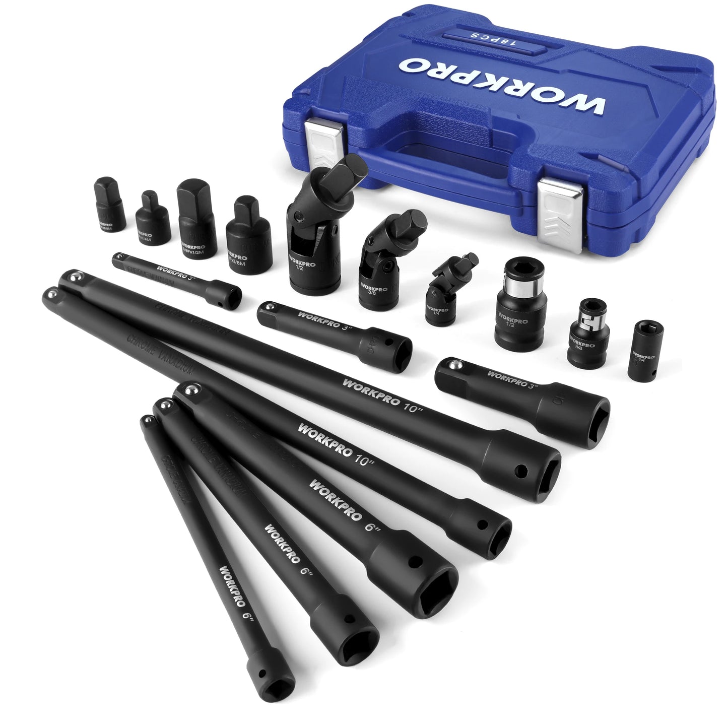WORKPRO 18Piece Drive Tool Accessory Set With Socket Adapters