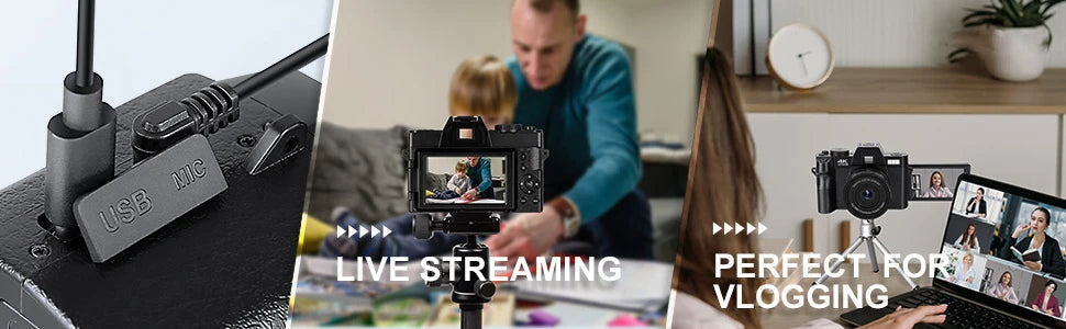 NBD 48MP Digital Camera With WiFi App Control 4K Autofocus