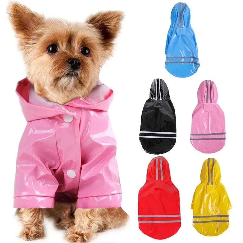 Waterproof Reflective Hooded Raincoat for Dogs and Cats