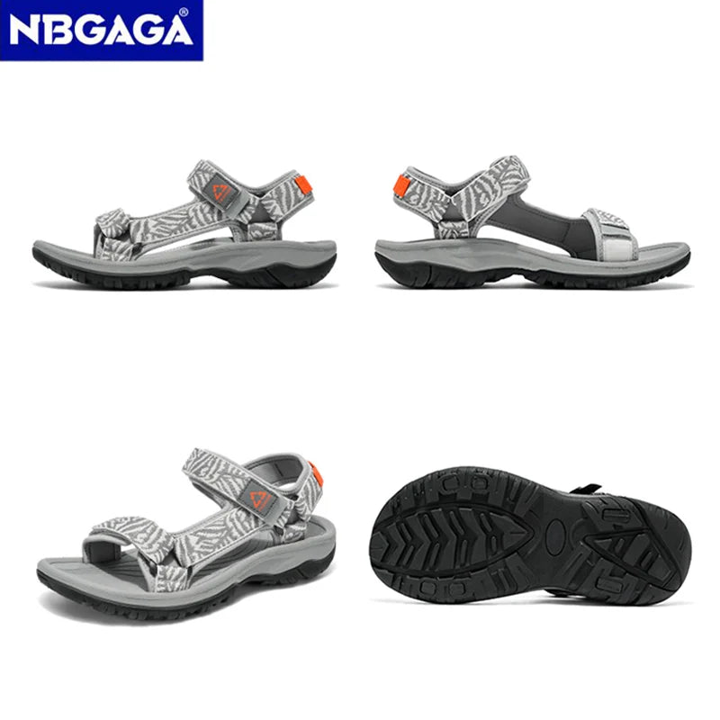 NBGAGA Men Lightweight Hiking Sandals Open Toe Beach Travel Shoes