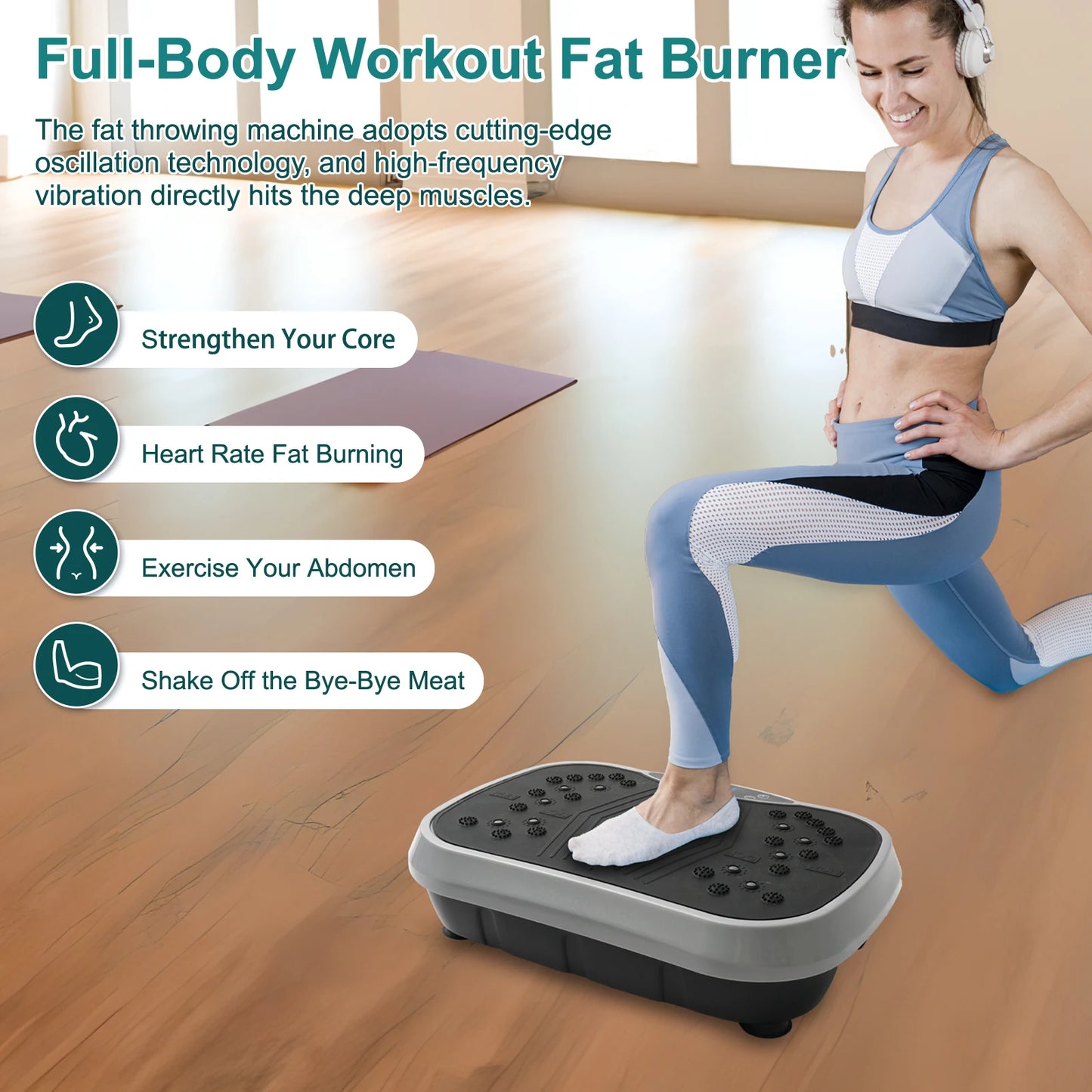 H Vibration Plate Exercise Machine For Fat Burning Fitness